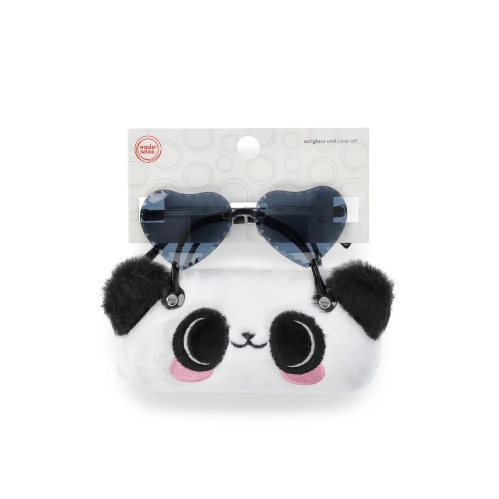 🧃Wonder Nation Heart Sunglasses with Panda Case
